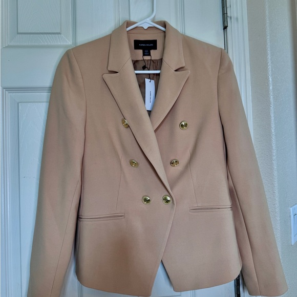 💥💥Clearance💥💥 Karen Millen Tailored Button Military Double-Breasted Tan Blazer - Picture 6 of 13